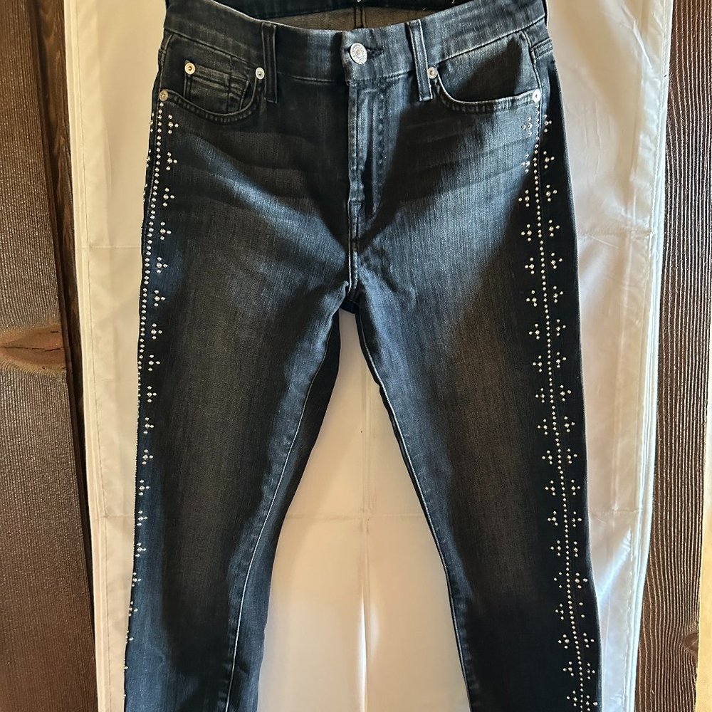 7 For All Mankind Black Decorative Jean